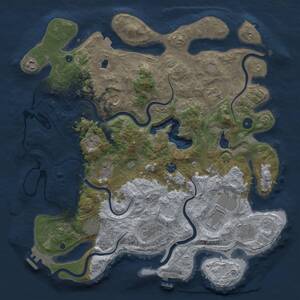 Thumbnail Rust Map: Procedural Map, Size: 4250, Seed: 1985553989, 16 Monuments