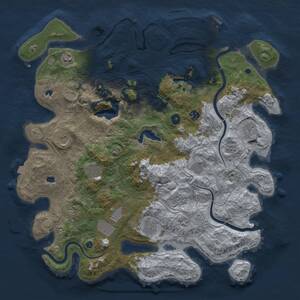 Thumbnail Rust Map: Procedural Map, Size: 4500, Seed: 473392845, 15 Monuments