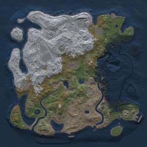 Thumbnail Rust Map: Procedural Map, Size: 4000, Seed: 140846017, 16 Monuments
