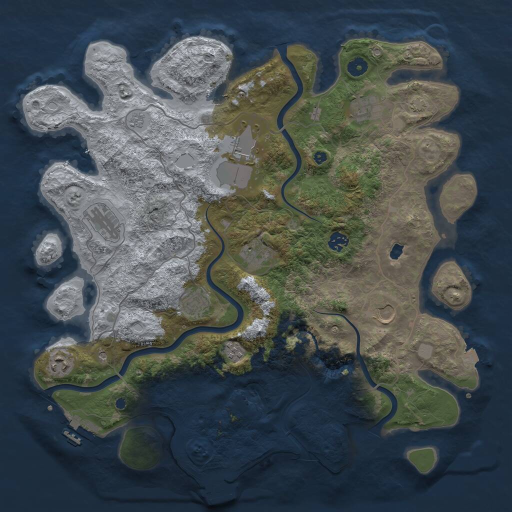 Rust Map: Procedural Map, Size: 4000, Seed: 1815125222, 15 Monuments