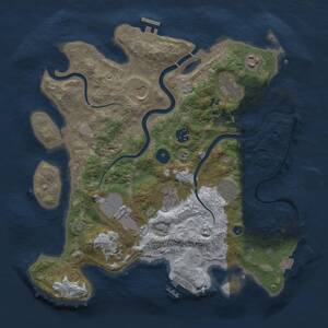 Thumbnail Rust Map: Procedural Map, Size: 3500, Seed: 660421592, 14 Monuments