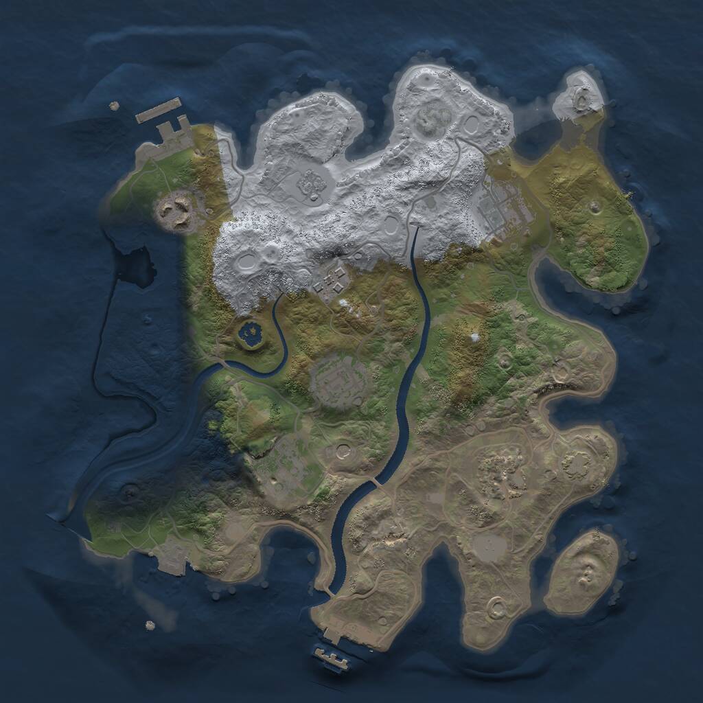 Rust Map: Procedural Map, Size: 3000, Seed: 86179178, 12 Monuments
