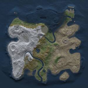 Thumbnail Rust Map: Procedural Map, Size: 3000, Seed: 206765, 12 Monuments