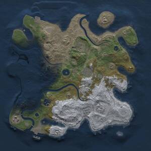 Thumbnail Rust Map: Procedural Map, Size: 3250, Seed: 282849254, 12 Monuments