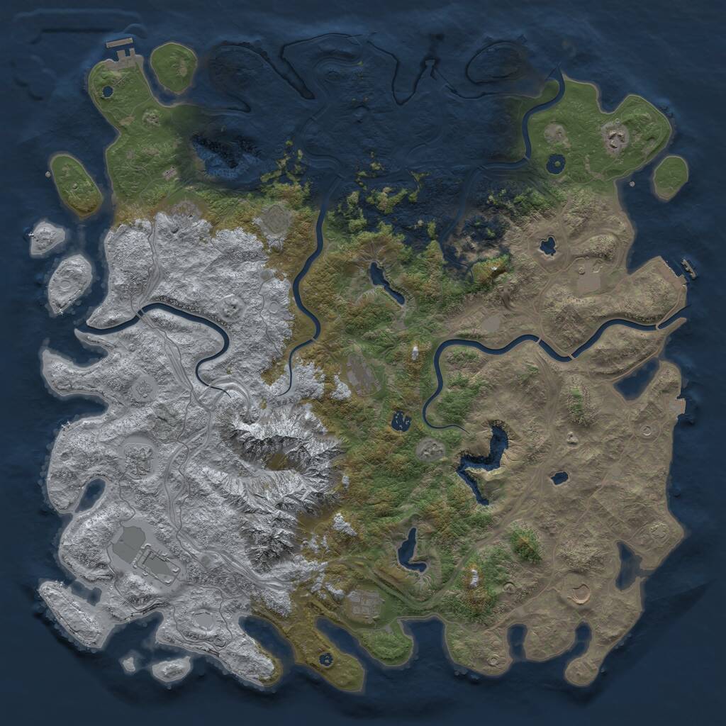 Rust Map: Procedural Map, Size: 5500, Seed: 1644671715, 17 Monuments