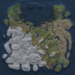 Thumbnail Rust Map: Procedural Map, Size: 5000, Seed: 7352578, 17 Monuments