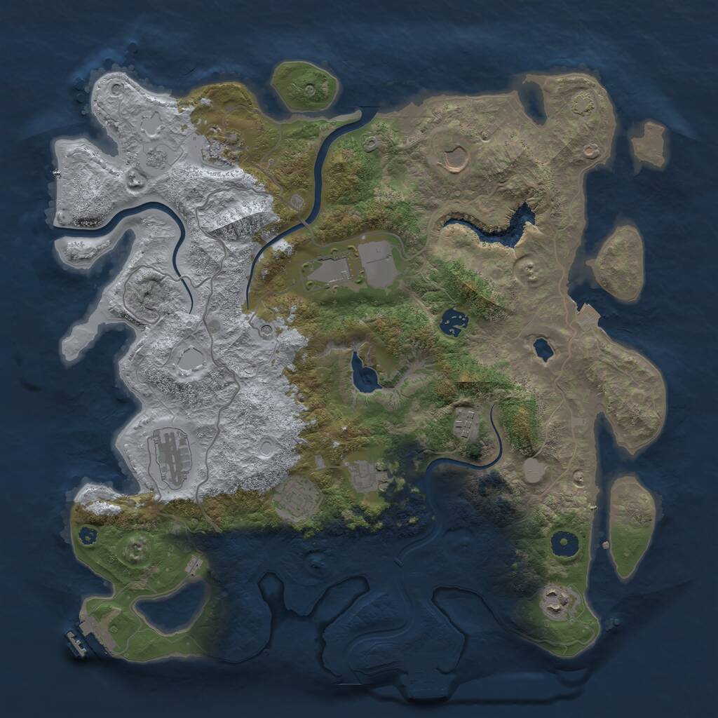 Rust Map: Procedural Map, Size: 4000, Seed: 962513008, 15 Monuments