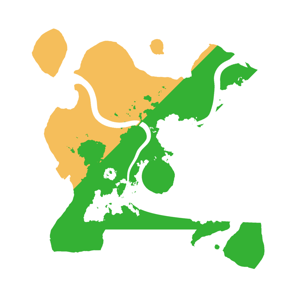 Biome Rust Map: Procedural Map, Size: 2500, Seed: 866797886