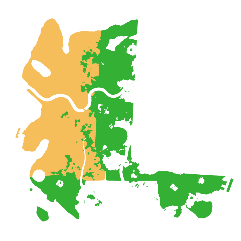 Biome Rust Map: Procedural Map, Size: 3500, Seed: 22143