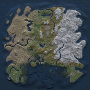 Thumbnail Rust Map: Procedural Map, Size: 4500, Seed: 1489600913, 17 Monuments