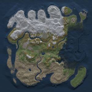 Thumbnail Rust Map: Procedural Map, Size: 4000, Seed: 1788239423, 13 Monuments