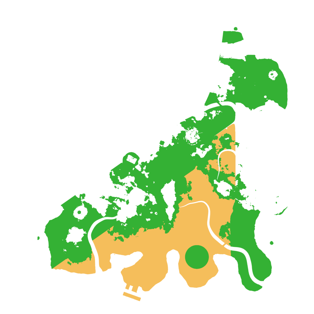 Biome Rust Map: Procedural Map, Size: 3500, Seed: 555000