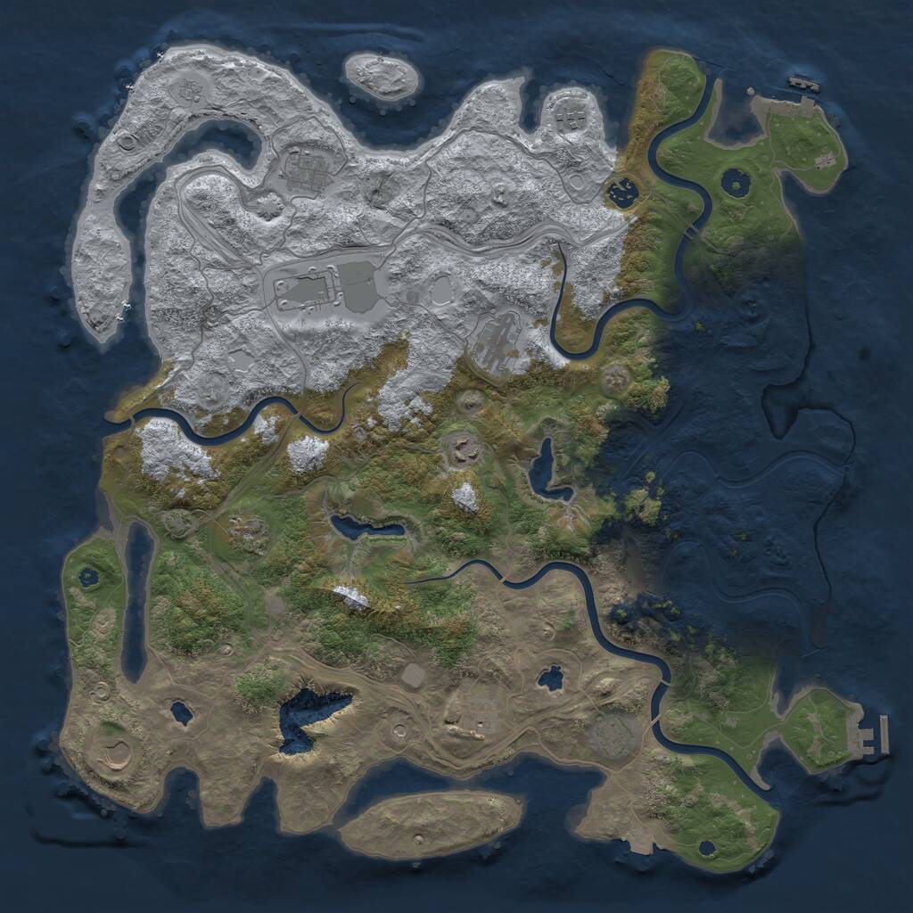 Rust Map: Procedural Map, Size: 4750, Seed: 419317657, 16 Monuments