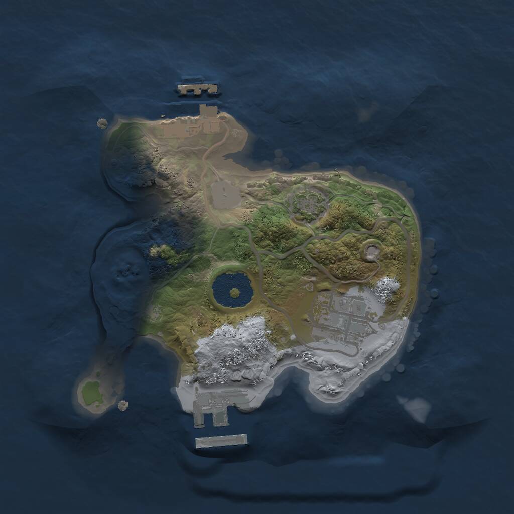 Rust Map: Procedural Map, Size: 2000, Seed: 622429908, 5 Monuments