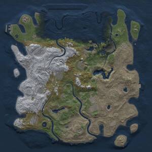 Thumbnail Rust Map: Procedural Map, Size: 4500, Seed: 892370237, 17 Monuments