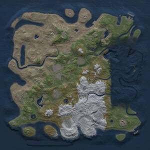 Thumbnail Rust Map: Procedural Map, Size: 4500, Seed: 1130813265, 17 Monuments