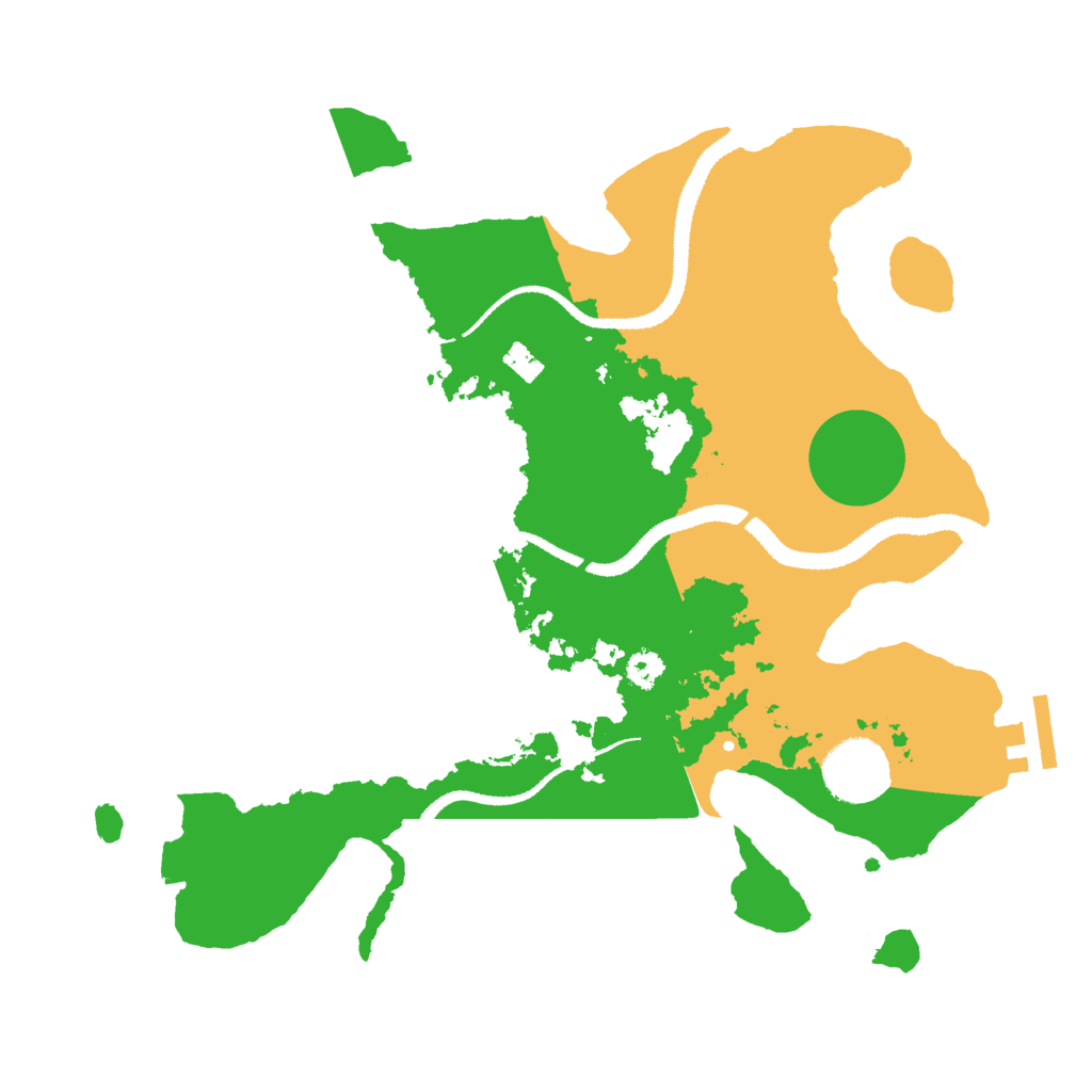 Biome Rust Map: Procedural Map, Size: 3000, Seed: 57618398