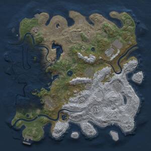 Thumbnail Rust Map: Procedural Map, Size: 4000, Seed: 1414432027, 15 Monuments