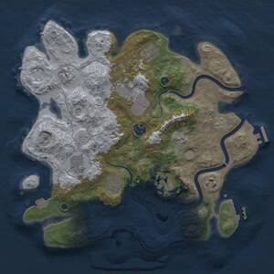 Thumbnail Rust Map: Procedural Map, Size: 3500, Seed: 212252291, 15 Monuments