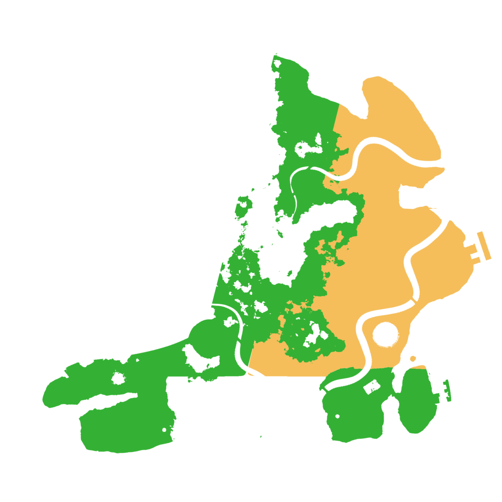 Biome Rust Map: Procedural Map, Size: 3500, Seed: 212252291