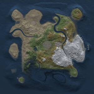 Thumbnail Rust Map: Procedural Map, Size: 2700, Seed: 1778760091, 6 Monuments