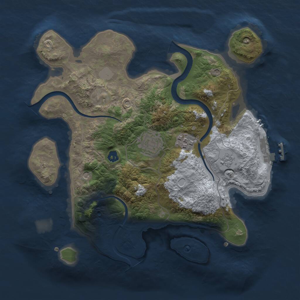 Rust Map: Procedural Map, Size: 2700, Seed: 1778760091, 6 Monuments