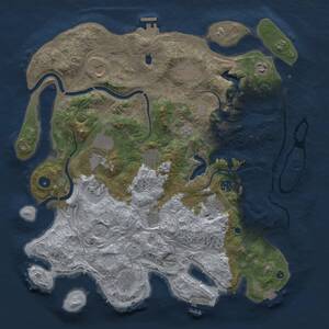 Thumbnail Rust Map: Procedural Map, Size: 4250, Seed: 1703468909, 17 Monuments