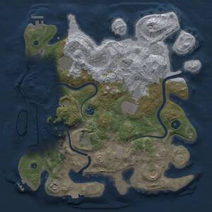 Thumbnail Rust Map: Procedural Map, Size: 3500, Seed: 721730823, 14 Monuments