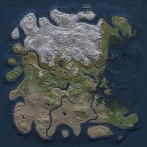 Thumbnail Rust Map: Procedural Map, Size: 4500, Seed: 1008832752, 16 Monuments