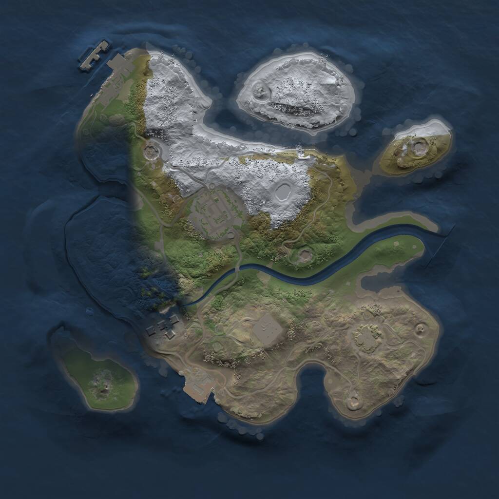 Rust Map: Procedural Map, Size: 2150, Seed: 2155, 6 Monuments