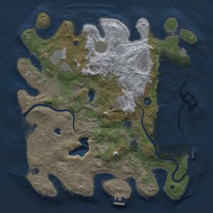 Thumbnail Rust Map: Procedural Map, Size: 4000, Seed: 1448080102, 16 Monuments