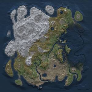 Thumbnail Rust Map: Procedural Map, Size: 4000, Seed: 1194015797, 16 Monuments