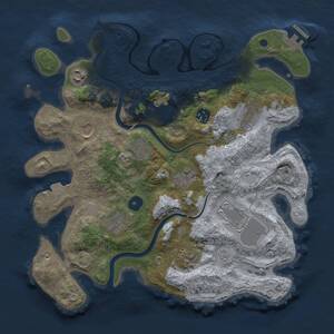 Thumbnail Rust Map: Procedural Map, Size: 3500, Seed: 59702096, 16 Monuments