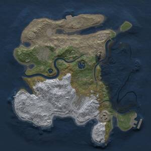 Thumbnail Rust Map: Procedural Map, Size: 3000, Seed: 295349207, 11 Monuments