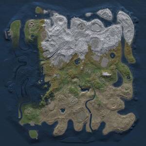 Thumbnail Rust Map: Procedural Map, Size: 4000, Seed: 1254652749, 17 Monuments