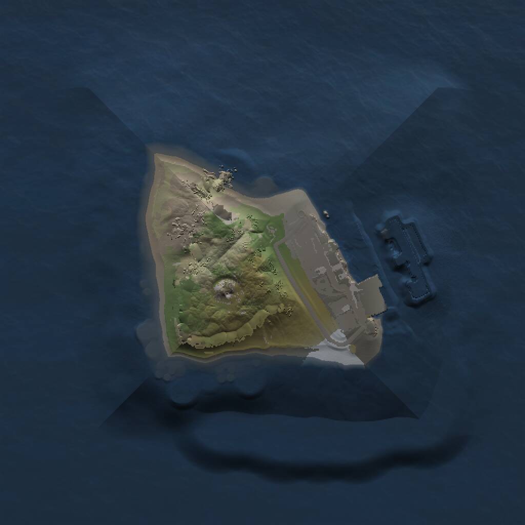 Rust Map: Procedural Map, Size: 1000, Seed: 699412431, 2 Monuments