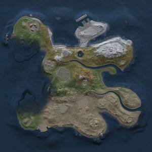 Thumbnail Rust Map: Procedural Map, Size: 2500, Seed: 279766147, 9 Monuments