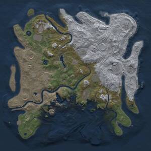 Thumbnail Rust Map: Procedural Map, Size: 4450, Seed: 1165232351, 17 Monuments