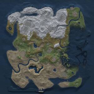 Thumbnail Rust Map: Procedural Map, Size: 4000, Seed: 639957878, 17 Monuments