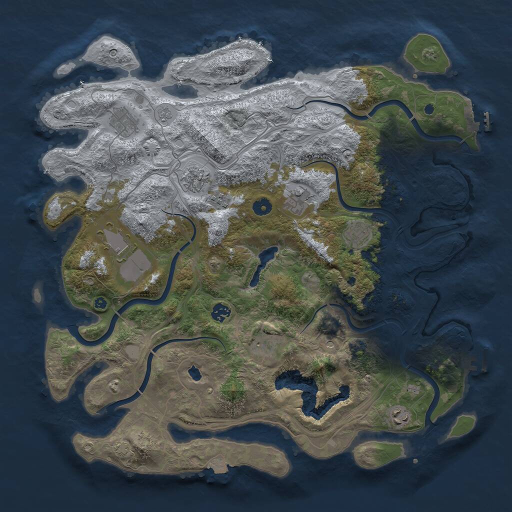 Rust Map: Procedural Map, Size: 4250, Seed: 363718744, 15 Monuments