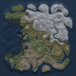 Thumbnail Rust Map: Procedural Map, Size: 4500, Seed: 522842494, 15 Monuments