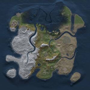 Thumbnail Rust Map: Procedural Map, Size: 3000, Seed: 714127767, 10 Monuments