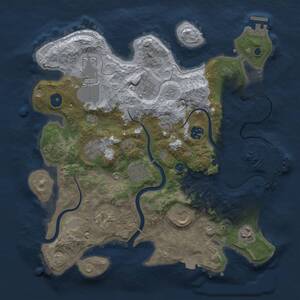 Thumbnail Rust Map: Procedural Map, Size: 3500, Seed: 1996068190, 15 Monuments