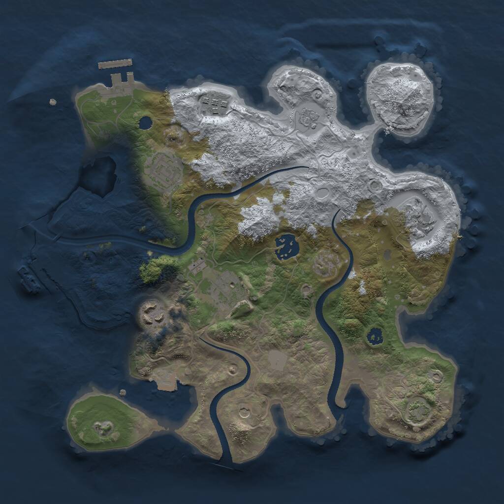 Rust Map: Procedural Map, Size: 3000, Seed: 5463432, 12 Monuments