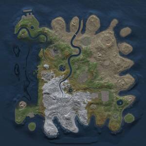 Thumbnail Rust Map: Procedural Map, Size: 3500, Seed: 423801, 14 Monuments