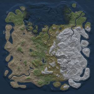 Thumbnail Rust Map: Procedural Map, Size: 6000, Seed: 899558970, 17 Monuments
