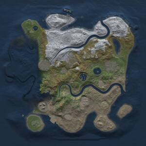 Thumbnail Rust Map: Procedural Map, Size: 3000, Seed: 570000, 12 Monuments