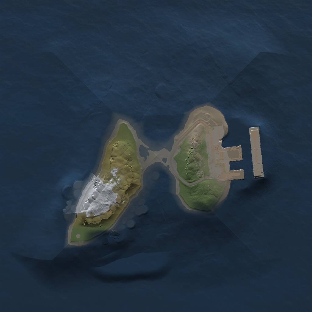 Rust Map: Procedural Map, Size: 1250, Seed: 2057909866, 2 Monuments