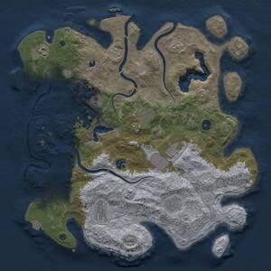 Thumbnail Rust Map: Procedural Map, Size: 4000, Seed: 203126801, 15 Monuments