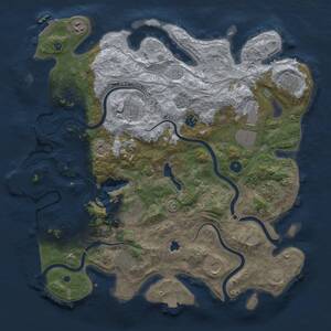 Thumbnail Rust Map: Procedural Map, Size: 4250, Seed: 2128652410, 16 Monuments
